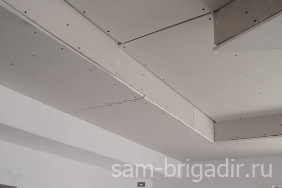Подвесной потолок из гипсокартона в фото