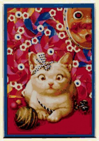 Схема вышивки крестом: «гламурные кошки» скачать бесплатно в фото
