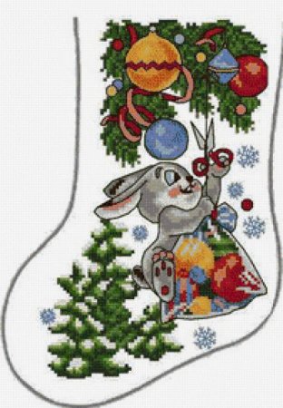 Схема вышивки крестом: «рождественский новогодний сапожок» скачать бесплатно в фото