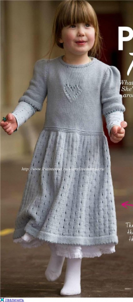 Вязаное платье для девочки спицами со схемами и описанием: практикуем вязание спицами для малышки в фото